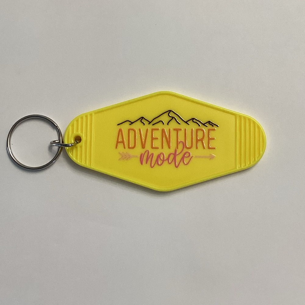 Yellow Adventure Mode Keychain